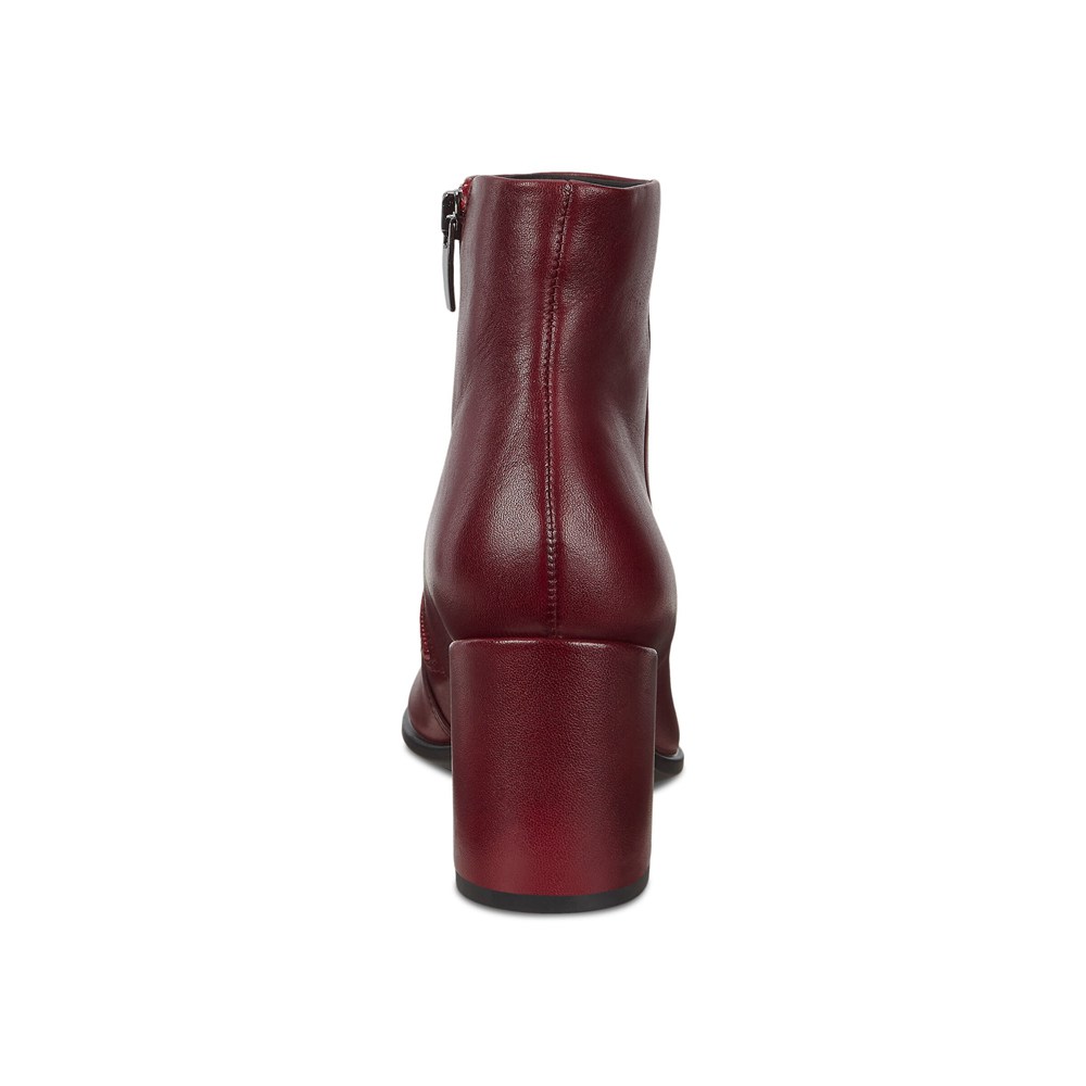 ECCO Womens Boots Burgundy - Shape 60 Squared Zippered - FEB-145239